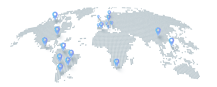 mapa presente internacionalmente